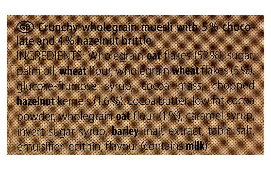 Kolln Muesli Crunchy Chocolate Brittle & Oats   Box  375 grams